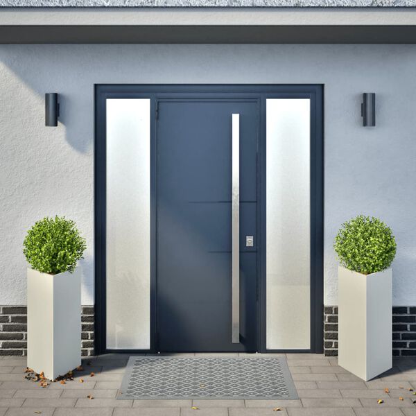 vidaXL Pflanzk&uuml;bel 2 Stk. Wei&szlig; Dreieckig 40x34,5x70 cm Stahl