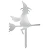 vidaXL Gartenstecker 36 x 24 cm Verzinkter Stahl Silber