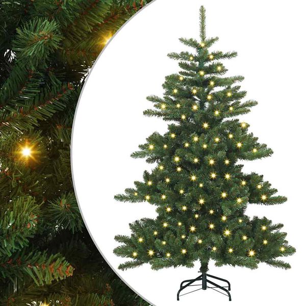 vidaXL K&uuml;nstlicher klappbarer Weihnachtsbaum Gr&uuml;n 150 cm PVC und Stahl