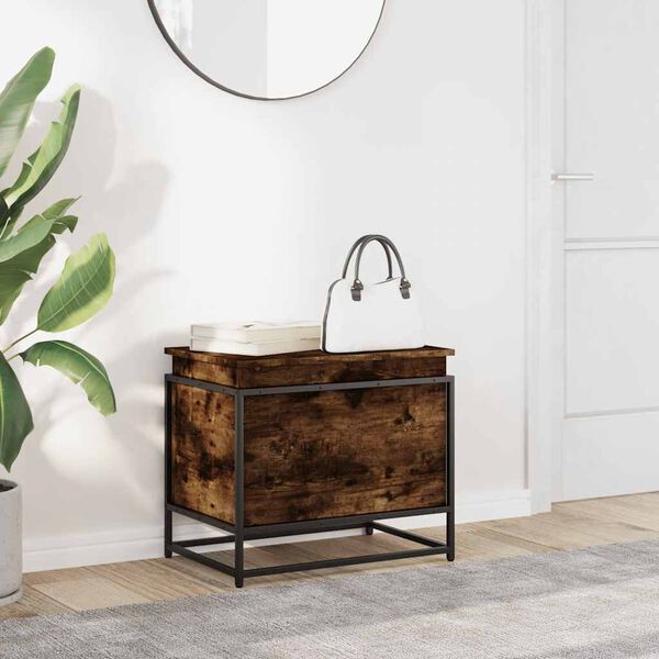 vidaXL Aufbewahrungsbox mit Deckel R&auml;uchereiche 60x40x51,5 cm