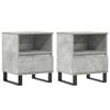 vidaXL Nachttische 2 Stk. Betongrau 40x35x50 cm Holzwerkstoff