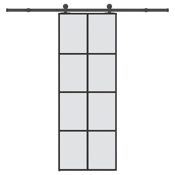 vidaXL Schiebet&uuml;r mit Beschlag 76x205 cm ESG-Glas & Aluminium
