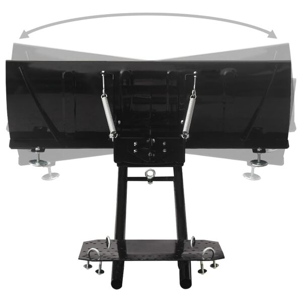 vidaXL Schneepflug zur ATV-Montage Schwarz 115x38 cm