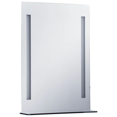 vidaXL Badezimmer-Wandspiegel mit LED und Ablage 50×70 cm