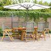 vidaXL 7-tlg. Garten-Essgruppe Poly Rattan und Massivholz Grau