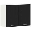 vidaXL H&auml;ngeschrank Lyon Schwarz Eichen-Optik 80 x 31 x 60 cm
