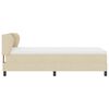 vidaXL Boxspringbett mit Matratze mit Kopfteil Creme 90 x 190 cm Stoff