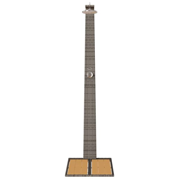 vidaXL Garten Dusche Grau 60 x 80 x 214 cm Poly Rattan