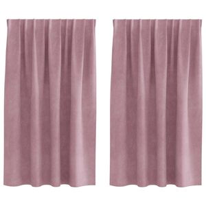 vidaXL Verdunkelungsvorh&auml;nge 2 Stk. Dunkelrosa 140 x 140 cm Samt