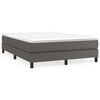 vidaXL Boxspringbettgestell Grau 140x190 cm Kunstleder