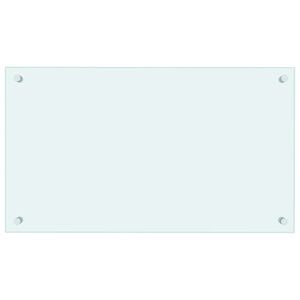 vidaXL K&uuml;chenr&uuml;ckwand Wei&szlig; 70x40 cm Hartglas