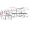 vidaXL 5-tlg. Garten-Lounge-Set Wachsbraun Massivholz Kiefer