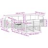 vidaXL Sofagarnituren 9 pcs Natur und Beige Massivholz Akazie
