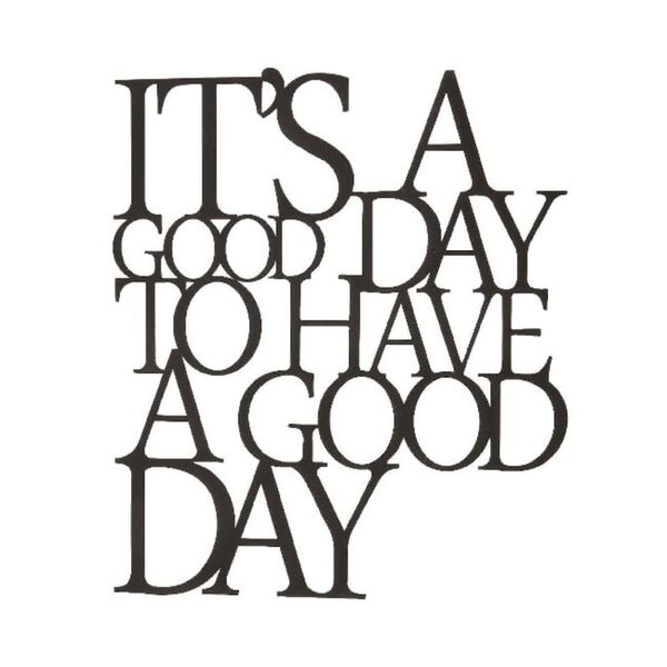 Homemania Wanddekoration Worte 61x70 cm Stahl Schwarz