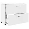 vidaXL Badezimmerschrank Wei&szlig; 76,5 x 35 x 64 cm Holzwerkstoff & Metall