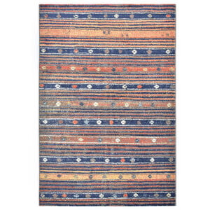 vidaXL Teppich Blau und Orange 160 x 230 cm PP