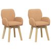 vidaXL Drehstuhl Esszimmer 2 pcs Boucl&eacute; Beige 54 x 58 x 87 cm