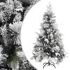 vidaXL Weihnachtsbaum mit Zapfen Beschneit 195 cm PVC & PE
