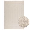 vidaXL Teppich ZIZUR Creme 140x200 cm Jute-Optik Indoor und Outdoor