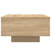 vidaXL Couchtisch mit LED-Leuchten Sonoma-Eiche 55x55x31 cm