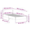 vidaXL Massivholzbett ohne Matratze 100x200 cm Kiefernholz