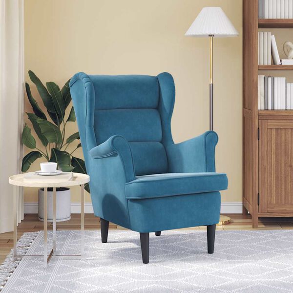 vidaXL Sessel Blau Samt