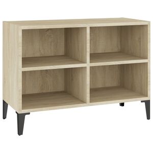 vidaXL TV-Schrank mit Metallbeinen Sonoma-Eiche 69,5x30x50cm