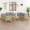 vidaXL 9-tlg. Garten-Lounge-Set mit Kissen Impr&auml;gniertes Kiefernholz