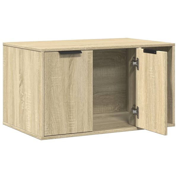 vidaXL Katzenklo Sonoma Eiche 80x50x45 cm Holzwerkstoff