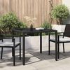 vidaXL Gartentisch Schwarz 90 x 90 x 75 cm Poly-Rattan