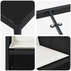 vidaXL Garten Essgruppe mit Kissen 9 pcs Schwarz Poly-Rattan