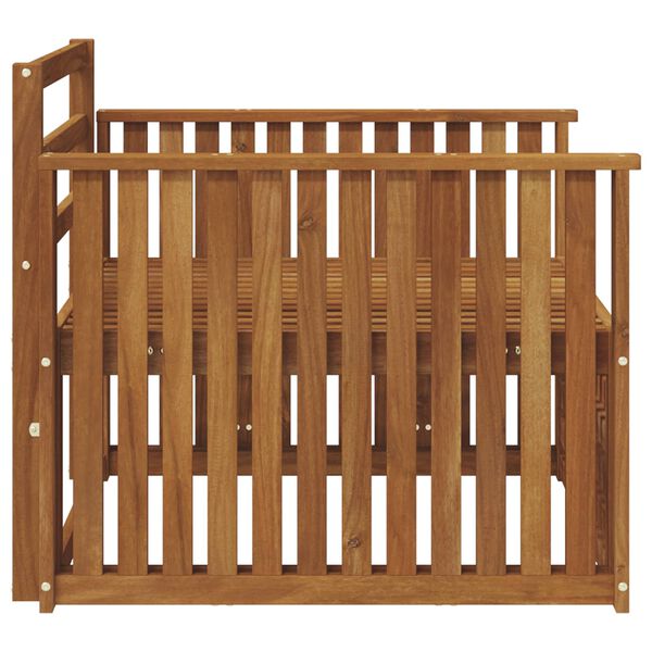 vidaXL 2 St&uuml;ck Sofa mit Armlehnen Massivholz Akazie Natur