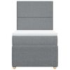 vidaXL Boxspringbett mit Matratze Hellgrau 100x200 cm Stoff
