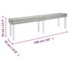 vidaXL Sitzbank Weiß 160x35x45 cm Natur Kubu Rattan & Massivholz Mahagoni