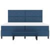 vidaXL Boxspringbett mit Matratze mit Kopfteil Blau 200 x 200 cm Stoff