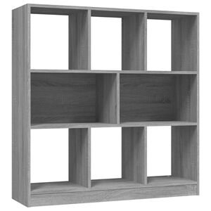 vidaXL B&uuml;cherregal Grau Sonoma 97,5x29,5x100 cm Holzwerkstoff