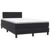 vidaXL Boxspringbett mit Matratze Schwarz 120x210 cm Samt