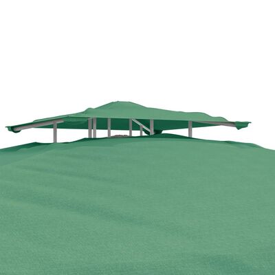 vidaXL Pavillon mit Doppeldach Grün 3x3x2,68 m Stoff