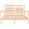 vidaXL Massivholzbett mit Kopfteil