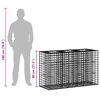 vidaXL Gabionen Hochbeet Silber 130 x 50 x 80 cm Verzinkter Stahl