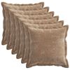vidaXL Kissenbezug 6 stk. HOUTEN Braun 50 x 50 cm Chenille-Stoff