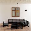 vidaXL 12-tlg. Garten-Lounge-Set Schwarz Massivholz Kiefer