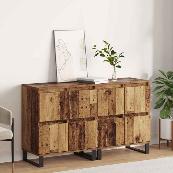 vidaXL Sideboard 2 pcs Altholz 60 x 35 x 70 cm