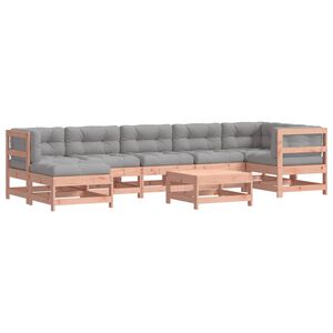 vidaXL 8-tlg. Garten-Lounge-Set mit Kissen Massivholz Douglasie