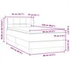 vidaXL Boxspringbett mit Matratze Rosa 80x220 cm Samt