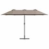 vidaXL Gartenparasol Taupe 370 x 197 x 239 cm
