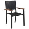 vidaXL 5-tlg. Garten-Essgruppe Poly Rattan Schwarz