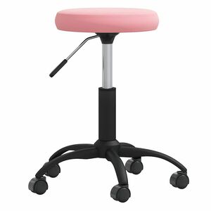 vidaXL B&uuml;rostuhl Drehbar Rosa Samt