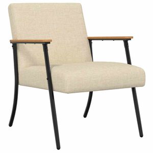 vidaXL Sessel Creme Stoff