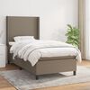 vidaXL Boxspringbett mit Matratze Taupe 90x190 cm Stoff